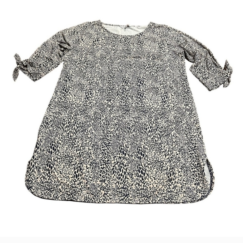 La Mer Luxe Scoop Neck Leopard Print Dress